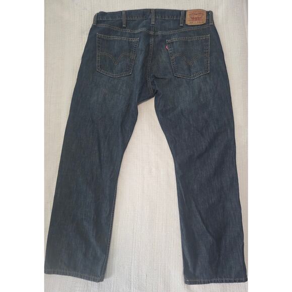 Levi's 514 Slim Straight Jeans Men's W38 L30 Dark Blue Wash 100% Cotton Denim - Picture 5 of 12